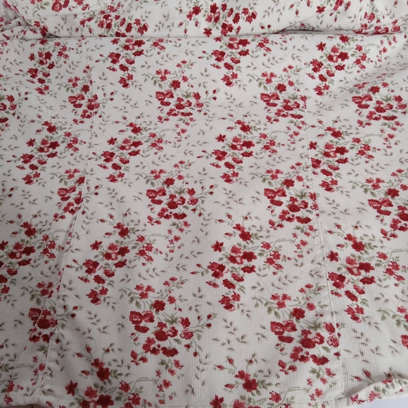 EDDIE BAUER WOMEN'S FLORAL CORDUROY LONG SLEEVE TOP LARGE VGC - Picture 8 of 12